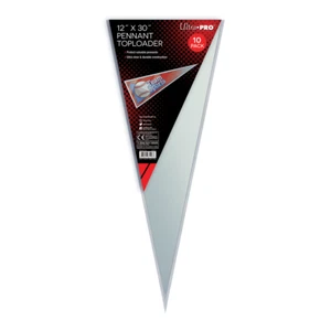 Ultra PRO 12" x 30" Triangle-Shaped Pennant Toploaders (10 Count) - Picture 1 of 2