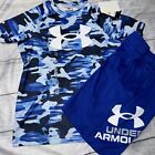 Under Armour Youth Small (8) Blue Camo Outfit Set NEW