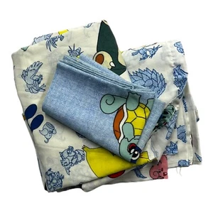 Rare Vintage 1998 Nintendo Pokémon Twin Bed Fitted And Top Sheet W/ Pillow Case - Picture 1 of 7