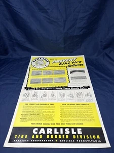 Vintage CARLISLE TIRE & RUBBER CO. Advertisement Poster Sign Gas Oil Station - Picture 1 of 24