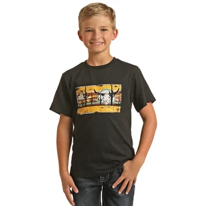 Panhandle® Youth Boy's Bull Skull Graphic Black T-Shirt RRBT21R060-01 - Picture 1 of 2