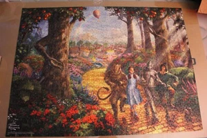 Thomas Kinkade Wizard Of Oz 75TH Anniversary 1000 Piece Puzzle Complete - Picture 1 of 4