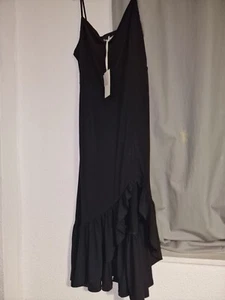 GRACE KARIN Cowl Neck Irregular Ruffled Hem Dress - Picture 1 of 3