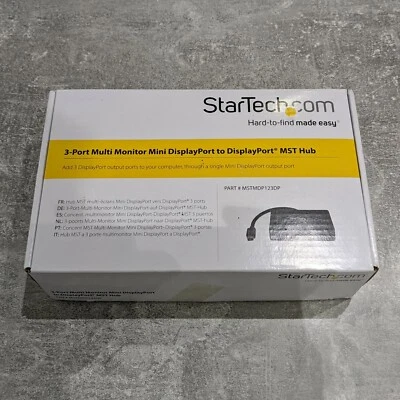 StarTech 3-Port Multi Monitor Mini to DisplayPort MST Hub Splitter MSTMDP123DP - Image 1 of 4