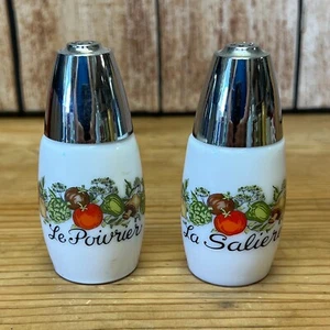 Vintage Corning Centura Spice of Life Glass Salt and Pepper Shakers - Picture 1 of 4