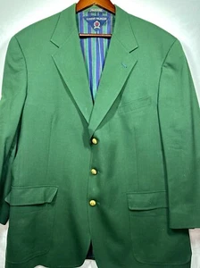 Tommy Hilfiger Men’s Green Gold 3-Button Blazer Jacket Sport Coat Sz 42 - Picture 1 of 7