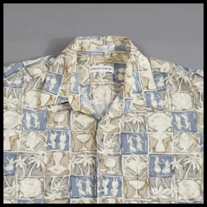 Vintage 80s Pierre Cardin - Large - Men's Patterned Short Sleeve Resort Shirt - Picture 1 of 21