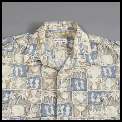 Vintage 80s Pierre Cardin - Large - Men's Patterned Short Sleeve Resort Shirt - Image 1 of 4