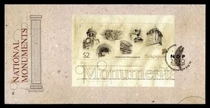 DR WHO 2010 SINGAPORE FDC NATIONAL MONUMENT CACHET S/S $2 m17414 - Picture 1 of 2