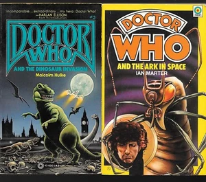 DOCTOR WHO 2 pbs Ark in Space & Dinosaur Invasion ~ Ian Marter & Malcolm Hulke - Picture 1 of 5