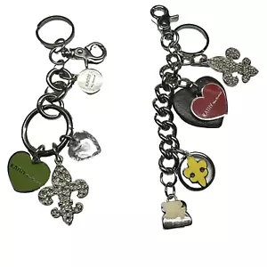 Kathy Van Zeeland Hearts Faux Crystal Keychain Clip-On Lot 2 - Picture 1 of 5