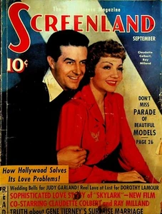Screenland September 1941 Judy Garland Claudette Colbert Ray Milland - Foto 1 di 3