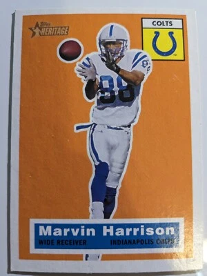 2001 Topps Heritage Football #64 Marvin Harrison - Image 1 of 3