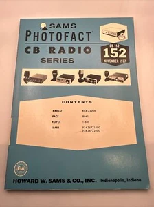 Sams Photofact CB Radio Series Manual Volumen CB-152 1977 - Imagen 1 de 2