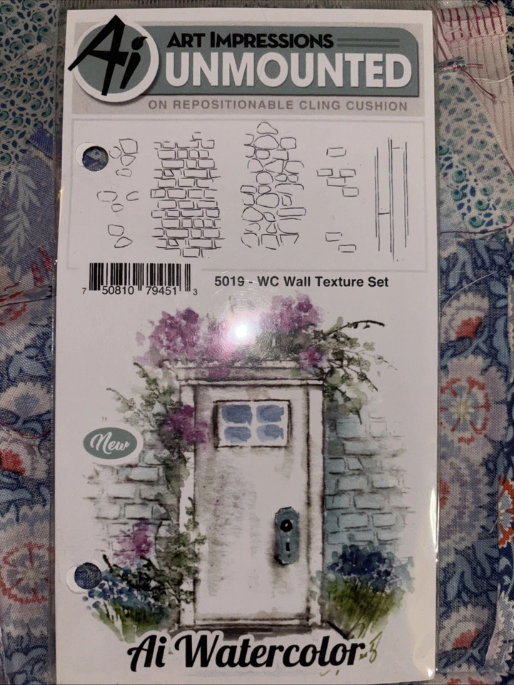 Wall Texture Art Impressions Watercolor Cling Rubber STAMPS WC5019