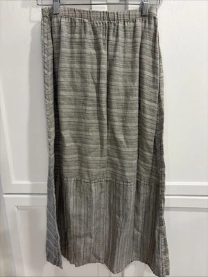 Falda de lino FLAX pequeña minimalista larga beige/taupe Maxi Lagenlook Foto 1 de 4