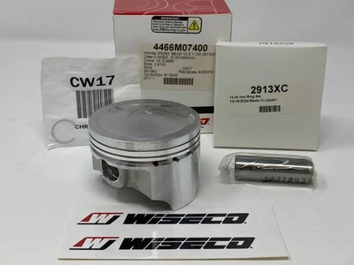 WISECO 4466M07400 266cc 74mm FORGED +1.00mm OVER PISTON KIT XR250R XR250L RINGS - Image 1 of 4