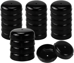 Wrought Iron Patio Furniture Leg Caps 1.5" - 24 Pack Black Floor Protectors - Picture 1 of 12