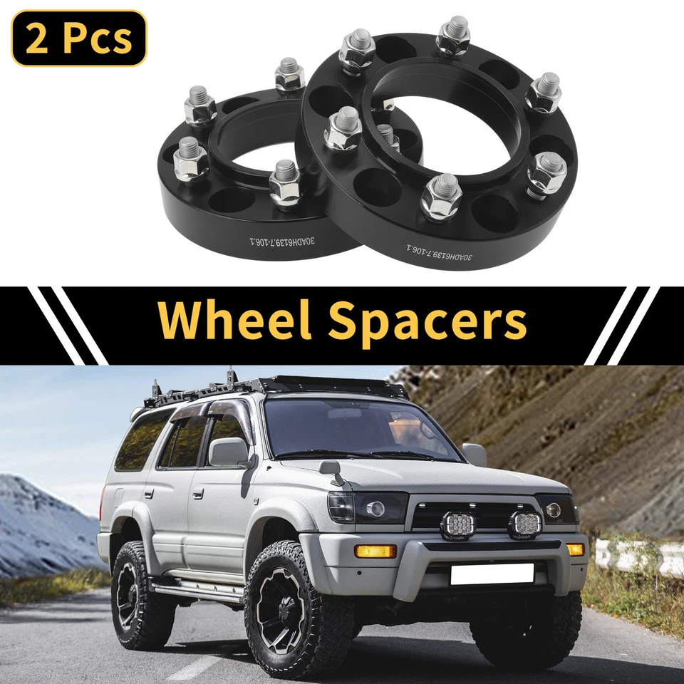 2 Pcs 6x139.7mm Wheel Spacers 106.1mm M12x1.5 for Toyota 4Runner 1989-2023 — 第 1/4 张图片