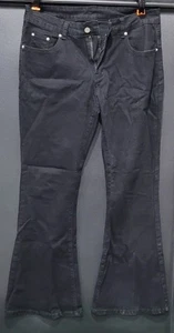 Schwarze Bell Bottom Herrenjeans – Medium Size, Flare Leg Denim Retro Style - Bild 1 von 5