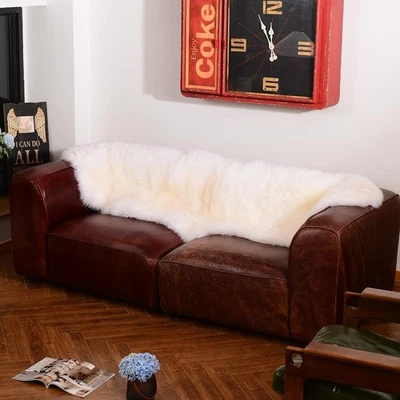 LLB Genuine Sheepskin Muli-Uses  Wool Rug Fur Carpet Fluffy Shaggy Fur Rug  🔥 - Image 1 of 4