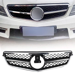 Chrome Grill  Grille For Mercedes Benz W204 C Class C180 C200 C260 C63 2007-2014 - Picture 1 of 11