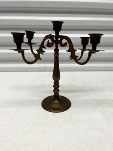 Vintage Antik Messing Spitzkerze 5-Arm Kerzenleuchter Mid Century Wohndeko - Bild 1 von 11