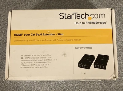 StarTech ST121SHD50 HDMI Over CAT 5e/6 Extender 50 Meters Part # ST121SHD50 - Image 1 of 3