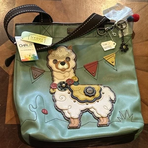 Chala Lama Handtasche Alltagstasche Schultertasche Handtasche Reißverschluss lesen veganes Leder - Bild 1 von 6
