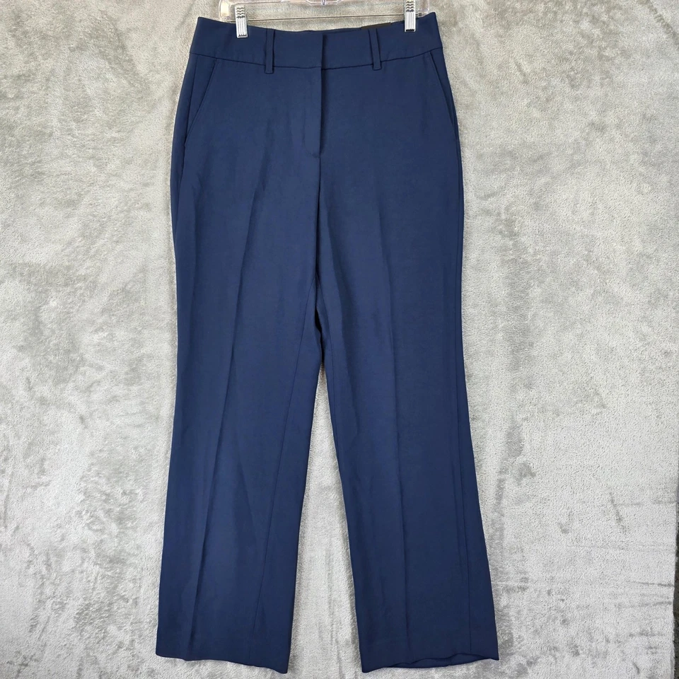 Pantalones de mujer White House Black Market 8R Admiral azul crepé pierna ancha Foto 1 de 4