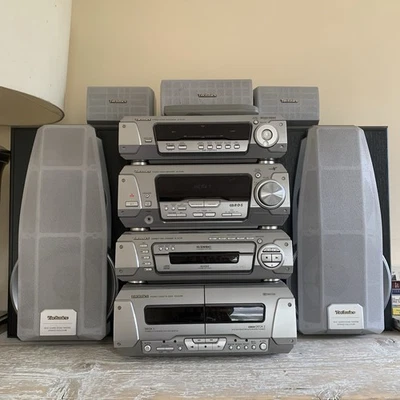 TECHNICS HiFi Anlage EH790 Kassettendeck 5CD Wechsler Lautsprecher Surround Sound - Bild 1 von 4