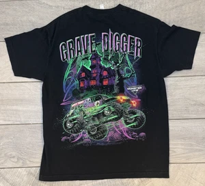 Y2K Grave Digger Shirt Monster Truck Bad To The Bone Race Team Size Lg - Picture 1 of 4
