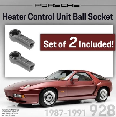1987-1991 Porsche 912 soquete esférico para unidade de controle automático de aquecedor - conjunto de 2 - Imagem 1 de 2