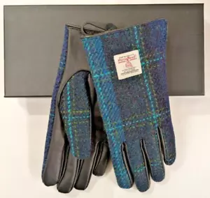 Guantes Glen Appin Auténticos Harris Tweed Cuero Medianos Regalo En Caja - Imagen 1 de 3