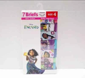 Disney Encanto 7-Pack Assorted Girls Panties Briefs Size 4 Cotton BRAND NEW! - Picture 1 of 2