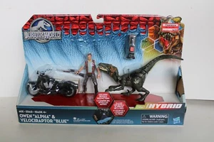 2015 Jurassic World Movie Owen "Alpha" & Velociraptor Action Figure Set (NIB) - Picture 1 of 14