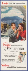 Vintage 1952 MARLBORO Cigarettes Tobacco Smoking Ephemera 1950's Print Ad - Picture 1 of 1