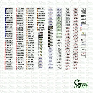 RC 1/10 Scale License Plate Sticker Decal Drift Car Onroad Body Licence Number - Bild 1 von 239