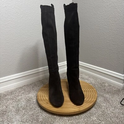 Botas Aldo hasta la rodilla marrón oscuro gamuza cuero invierno otoño para mujer talla 40 EE. UU. 9 Foto 1 de 4