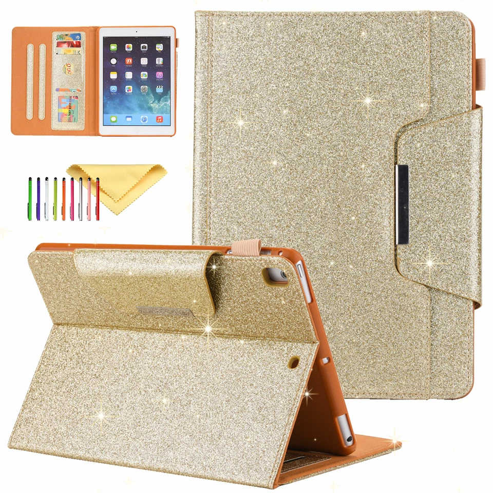 Funda inteligente tipo billetera abatible de cuero brillante brillante para iPad 10,2" 9ª/8ª/7ª generación Foto 1 de 1