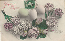 Carte postale fantaisie ancienne  joyeuses Pâques 1908 -  No 2 