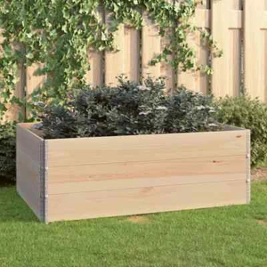 vidaXL Fioriere Rialzate 3 pz 100x150 cm in Legno Massello di Pino - Foto 1 di 7