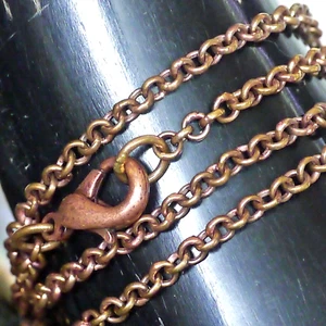 Bronze 2,5mm Erbskette  Bronzekette L50cm Wikinger Kette Mittelalter Kelten - Bild 1 von 2