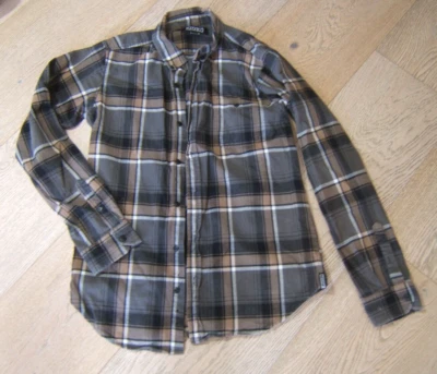 Camisa a Cuadros Para Hombre Ezequiel Negra Tostada Blanca Con Botones Talla S Manga Larga Foto 1 de 4