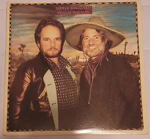 Willie Nelson Merle Haggard Poncho & Lefty Vinyl LP 1982 Vinyl Epic FE-37958 - Picture 1 of 7
