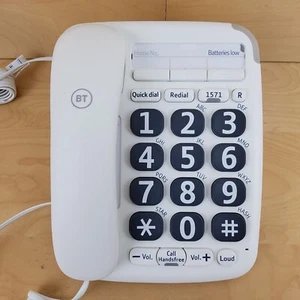 BT BIG BUTTON 200 CORDED PHONE HOME TELEPHONE WITH HANDSFREE SPEAKER LANDLINE #3 - Zdjęcie 1 z 10