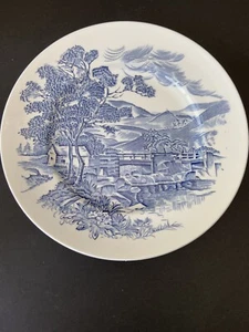 Enoch Wedgwood Tunstall blau Landschaft Salatteller 8er Set - Bild 1 von 1