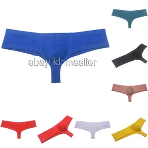 Men's Cheeky Boxer Briefs Cotton Skimpy Bulge Pouch Hipster Trunks Underwar - Picture 1 of 15