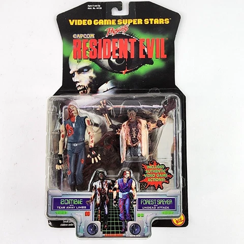 Resident Evil Zombie & Forest Speyer Video Game Super Stars CAPCOM 1998 Toy Biz Cover