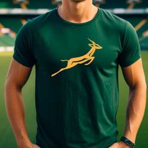 Springbok T-shirt South Africa African Rugby Birthday Fathers Day Dad Gift Top - Picture 1 of 1